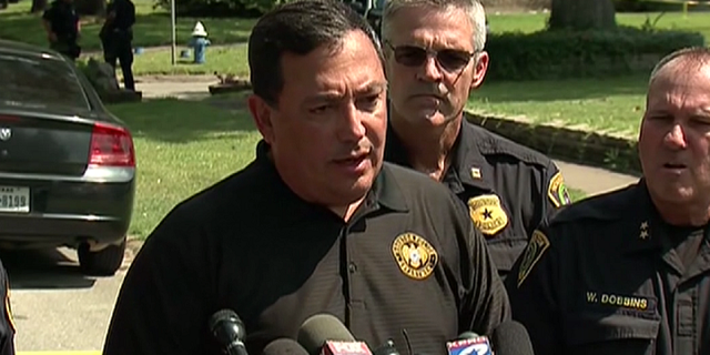 Houston Police Chief Art Acevedo (pictured) declared "This is our suspect" at a press conference less than an hour after Joseph Pappas, 62, shot himself near his home in Houston