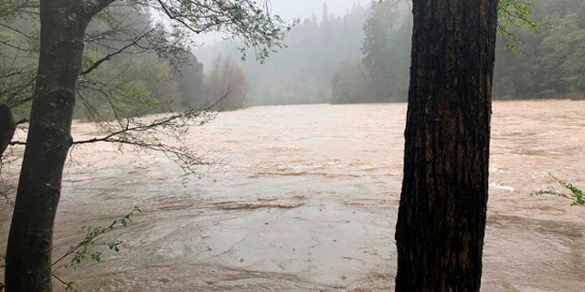 The Mendocino County Sheriff's Office shows the Eel River in Northern California.