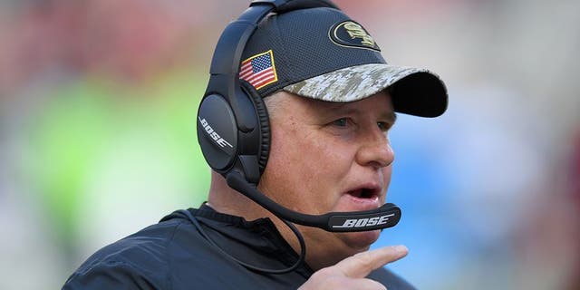 SANTA CLARA, CA - JANUARY 01: Head coach Chip Kelly of the San Francisco 49ers looks on from the sidelines against the Seattle Seahawks during the first quarter of their NFL football game at Levi's Stadium on January 1, 2017 in Santa Clara, California. (Photo by Thearon W. Henderson/Getty Images)