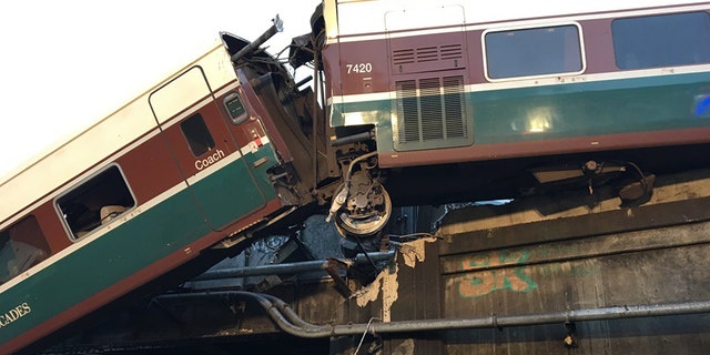 The Amtrak train derailed Monday morning after leaving the new Tacoma station.