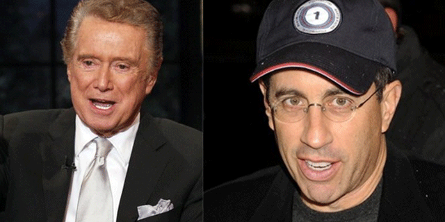 Regis Philbin and Jerry Seinfeld (Reuters/AP)
