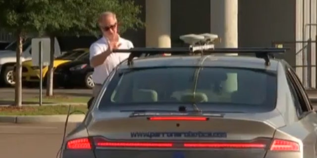 One of the executives from Perrone Robotics even walked in front of the moving car as it came flying off the highway to demonstrate that the car will stop. Fortunately, his demonstrations went to plan.