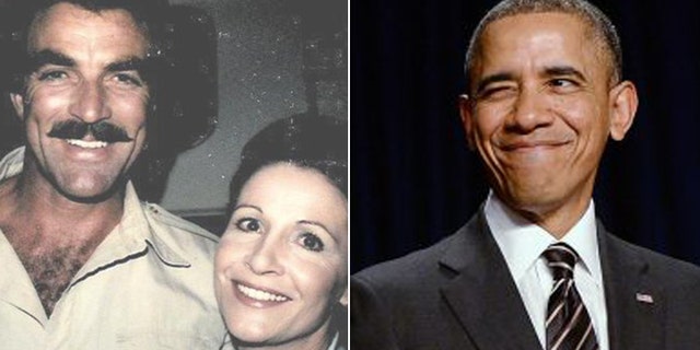Actor Tom Selleck, (l.), starred in the hit 1980s show Magnum, P.I., on which Linda Ryan appeared several times. Now there is speculation the Obamas are the buyers of the spectacular estate where the show was set. (Linda Ryan, AP)