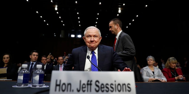 Attorney General Jeff Sessions arrives to testify before the Senate Judiciary Committee on Capitol Hill in Washington, Wednesday, Oct. 18, 2017. (AP Photo/Carolyn Kaster)