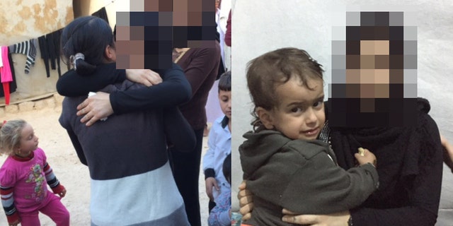 Gazal holds her son, just moments after returning to her loved ones from a two-year ordeal as an ISIS sex slave.