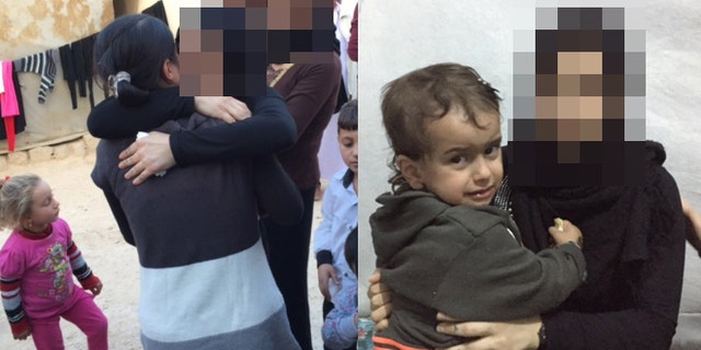 Gazal holds her son, just moments after returning to her loved ones from a two-year ordeal as an ISIS sex slave.
