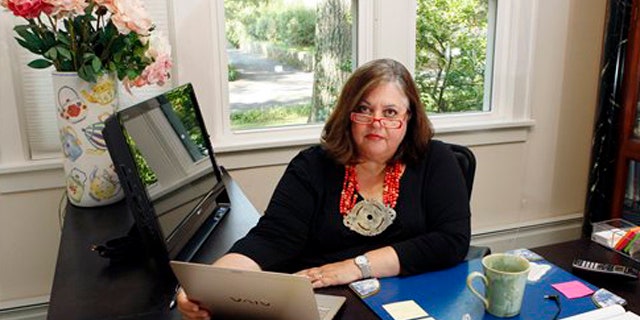 July 30, 2010: Attorney and online child safety advocate, Parry Aftab sits in her office in Wyckoff, N.J. Aftab and others, say that teens who text nude cell phone photos of themselves or show off their bodies on the internet are being increasingly extorted by pornographers who track them down in real life.