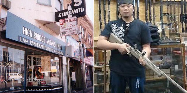 The gun shop has stood in San Francisco's Mission District since the 1950s, but Steven Alcairo, (r.), said it is shutting down.