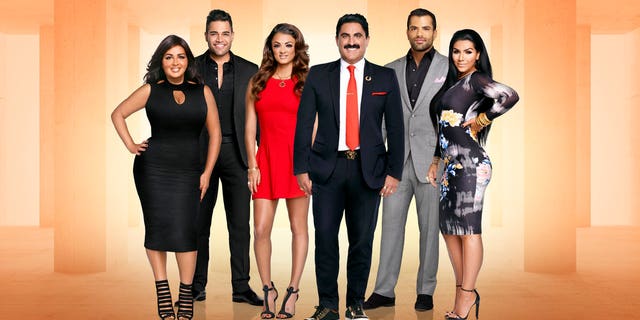 SHAHS OF SUNSET -- Season:5 -- Pictured: (l-r) Mercedes "MJ" Javid, Mike Shouhed, Golnessa "GG" Gharachedaghi, Reza Farahan, Shervin Roohparvar, Asa Soltan Rahmati -- (Photo by: Tommy Garcia/Andrew Eccles/Bravo)