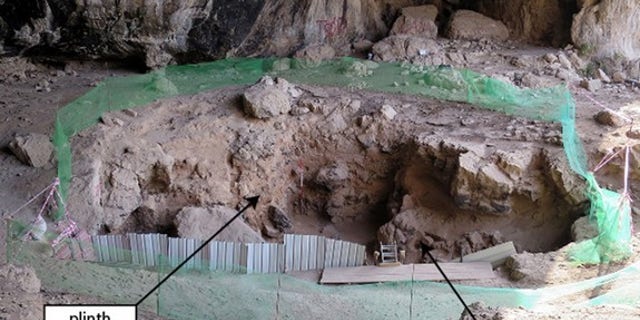 Neanderthal remains were found, along with a plinth of sediment, in Shanidar Cave in Iraq.