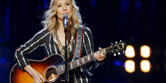 Singer Sheryl Crow performs onstage during the 31st annual Rock and Roll Hall of Fame Induction Ceremony at the Barclays Center in Brooklyn, New York April 8, 2016.