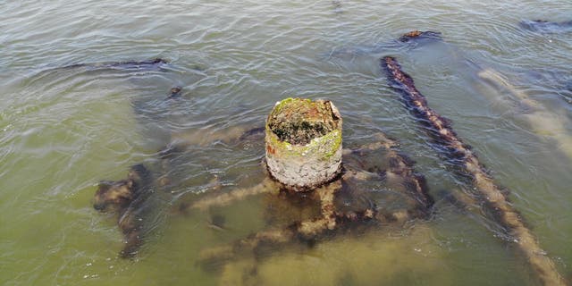 The wreckage is believed to be part of a Civil War-era steamer.