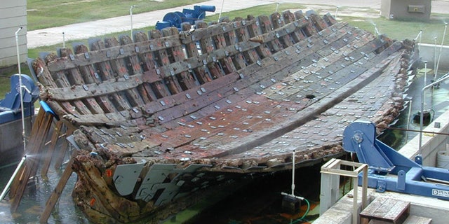 Researchers plan to rebuild the 54 ½-foot vessel, which will become the centerpiece of the Bob Bullock Texas State History Museum in Austin. The supply ship was built in 1684 and sank two years later in a storm on Matagorda Bay, about midway between Galveston and Corpus Christi, Texas.