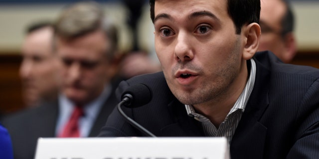 Feb. 4, 2016: Pharmaceutical chief Martin Shkreli speaks on Capitol Hill in Washington.