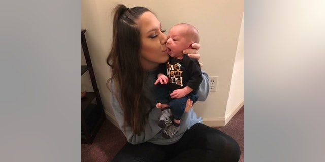 23-year old mother Allyson Opfer told SWNS about meeting Oliver for the first time, "When I saw him and heard him cry, it was incredible."