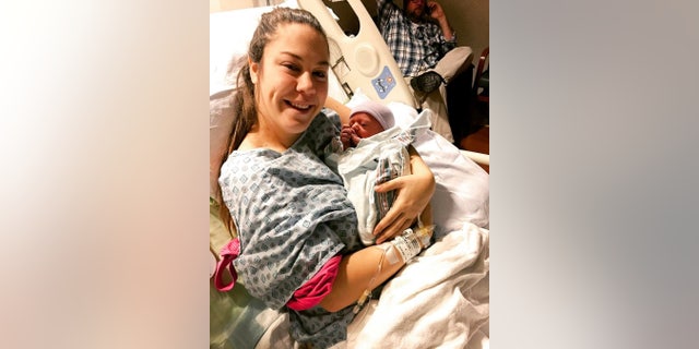 Doctors told the first-time mother she was suffering from pre-eclampsia, a condition that can be fatal, and performed an emergency C-section.