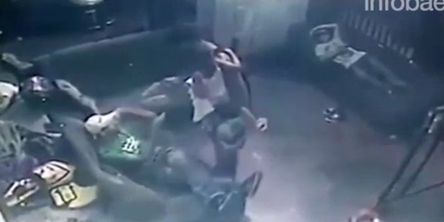 Still shot from the 20-second video caught by a surveillance camera in Minas Gerais, Brazil.