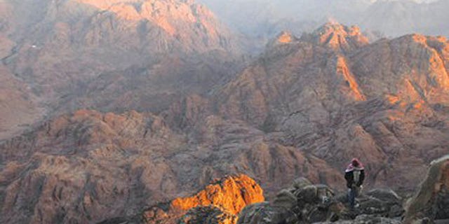 The mountains and desert of Sinai provide a rugged backdrop for the illicit arms auctions. (Reuters)