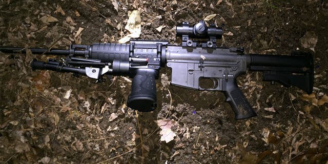 A gun recovered after the shooting.
