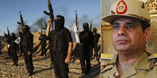 Egyptian military leader and presidential candidate Abdel Fattah al-Sisi, (r.), warned the U.S. that the jihadists in the Sinai Peninsula only understand "destruction." (Reuters)