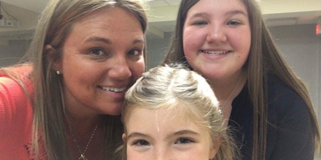 Brandie Weiler (left), Mollie (center), Maddie (right).