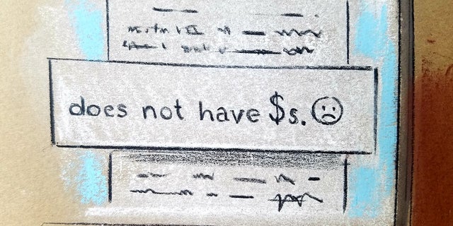 A close-up view of the email in question shows the emoji, with a dollar sign near it.
