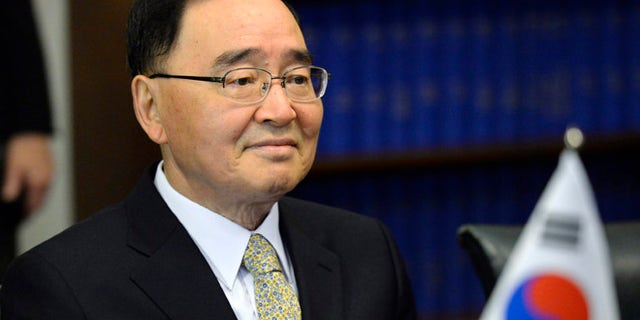 Oct. 24, 2013: South Korean Prime Minister Chung Hong-won attends a meeting at the Finnish Parliament in Helsinki.