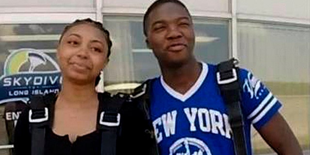 Police on Long Island say skydiving video shows a man and woman wanted for stealing a credit card to go on the jump.