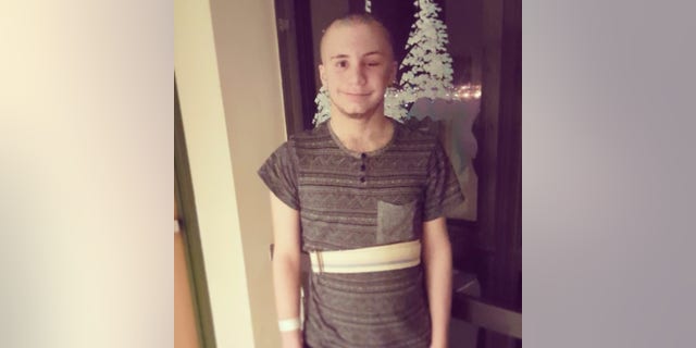 Skylar Fish, of Renton, Washington, pictured here, had to be rushed to the hospital after suffering a brain bleed. He had been participating in "The Duct Tape Challenge."
