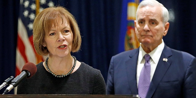 Sen. Tina Smith, D-Minn., was appointed to replace Al Franken, who resigned over sexual misconduct allegations.