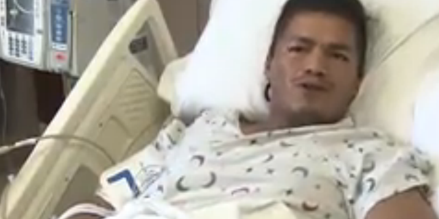 Alcides Maldonado recovering in a hospital.