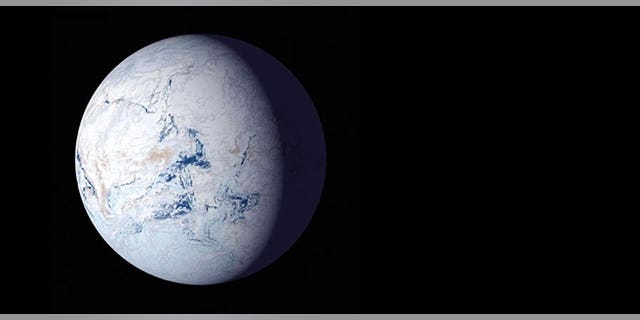 A NASA artist visualized what Earth would look like if it entered the "snowball state" predicted by new research from the University of Washington.