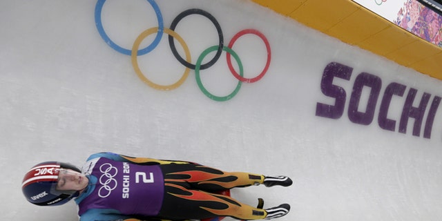 Feb. 4, 2014: Erin Hamlin of the United States completes a training run for the women's luge singles at the 2014 Winter Olympics, in Krasnaya Polyana, Russia.