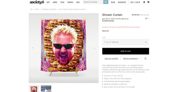 Artists have listed their household designs of the celebrity chef on the online shop, Society6.