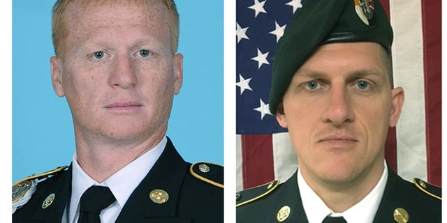 U.S. Army Special Forces Sergeant Jeremiah Johnson, left, and U.S. Special Forces Sgt. Bryan Black were killed in Niger Oct. 4