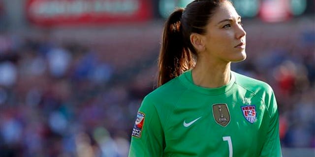 American athlete Hope Solo, goalie for the U.S. women’s national soccer team, says, regarding Zika virus fears, “All I can do is speak for myself. If the Olympics were today, I would not go.” (AP Photo/Tony Gutierrez, File)