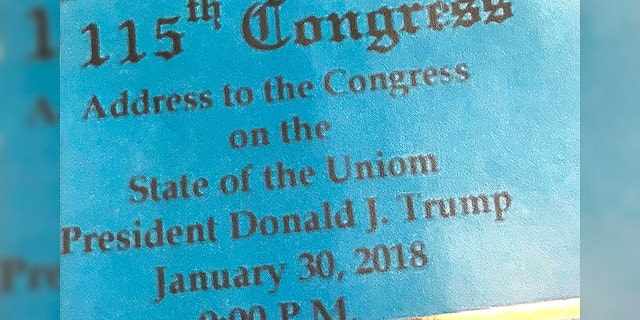 Some State of the Union tickets had a typo.