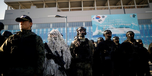 south korea olympic drills