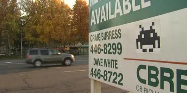 Nov. 29, 2011: Space invaders -- from the video game, not from Mars -- are taking over a city in Sacramento County, Calif.