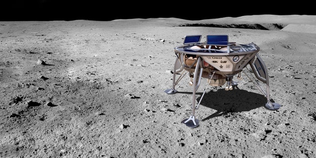 Artist's impression of SpaceIL spacecraft on the moon (SpaceIL).