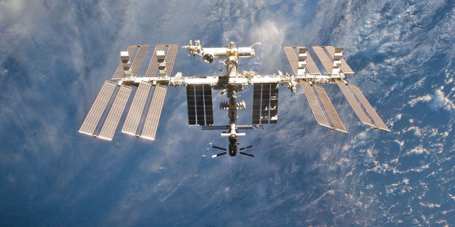 File photo - The International Space Station is seen in this view from the Space Shuttle Discovery after the unstaffing of the two spacecraft on this photo provided by NASA and taken on March 7, 2011.