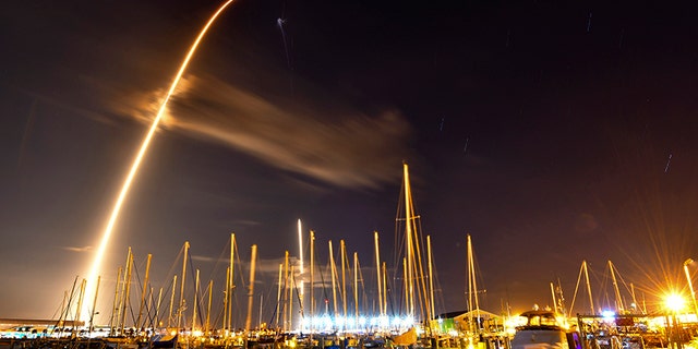 The highly classified satellite, which launched on the Falcon 9 rocket Sunday night, was provided by Northrop Grumman, which wouldn’t name the government agency for which it was provided.