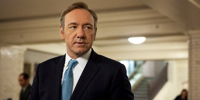 Kevin Spacey as U.S. Congressman Frank Underwood in a scene from the Netflix original series, "House of Cards."
