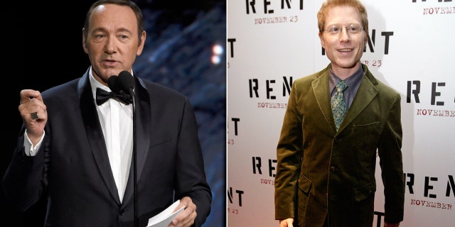 Anthony Rapp, right, said in a report out Sunday that Kevin Spacey, then 26, made a sexual advance toward him when he was 14 years old.