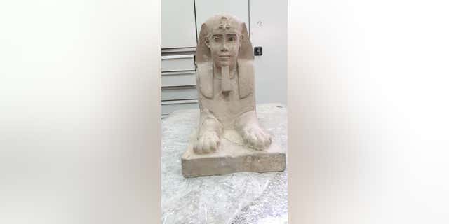 Experts are now studying the sphinx statue (Egyptian Ministry of Antiquities)
