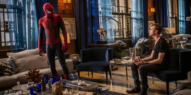 Andrew Garfield and Dane DeHaan in "The Amazing Spider-Man 2."