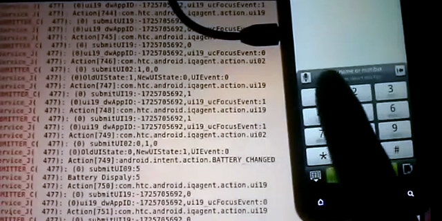 Security researcher Trevor Eckhart demonstrates how Carrier IQ logs keystrokes on his Android smartphone.