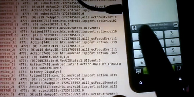 Security researcher Trevor Eckhart demonstrates how Carrier IQ logs keystrokes on his Android smartphone.