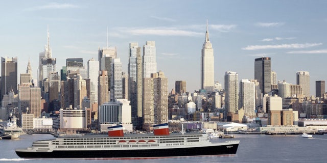 A rendering shows the refurbished S.S. United States that could feature gold-leaf embellishments, sculptures and top-of-the-line service and culinary experiences.