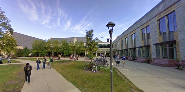 Students at St. Olaf College in Northfield, Minnesota, the site of a hate crime hoax that led to classes being canceled for a day.